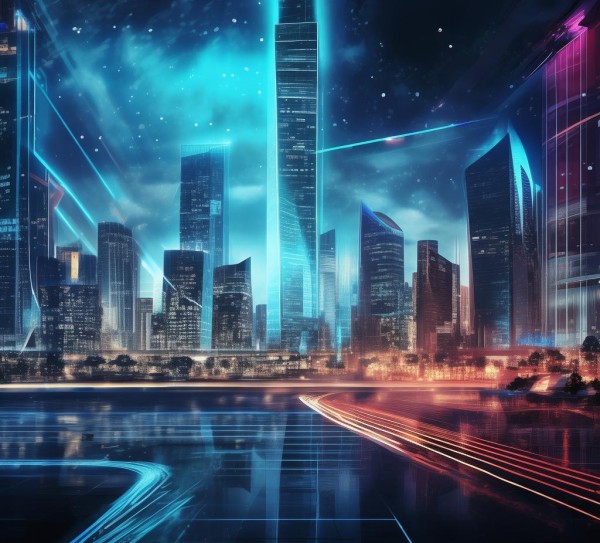 动态商务背景图,横竖屏视觉革新,多场景商业传播的利器